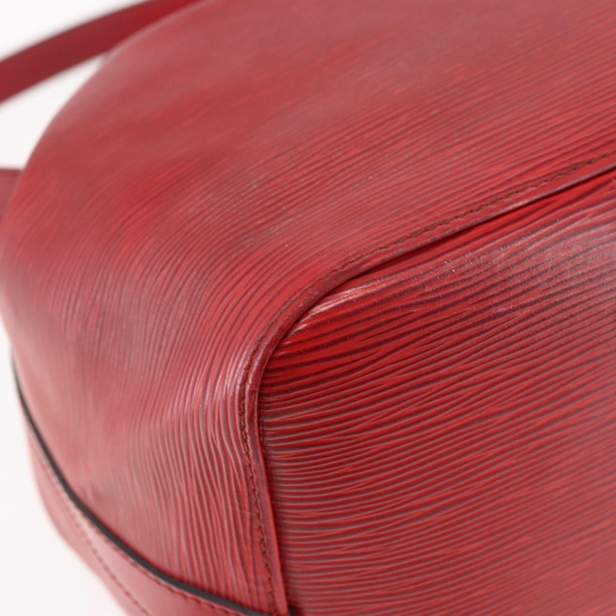 LOUIS VUITTON Epi Petit Noe Shoulder Bag Red M44107 LV Auth BA6525