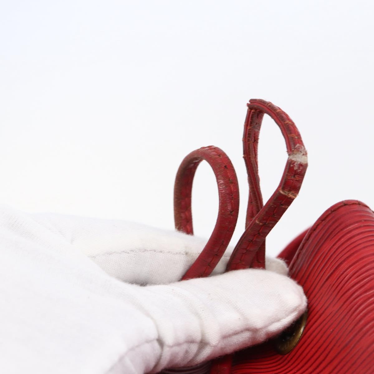 LOUIS VUITTON Epi Petit Noe Shoulder Bag Red M44107 LV Auth BA6525