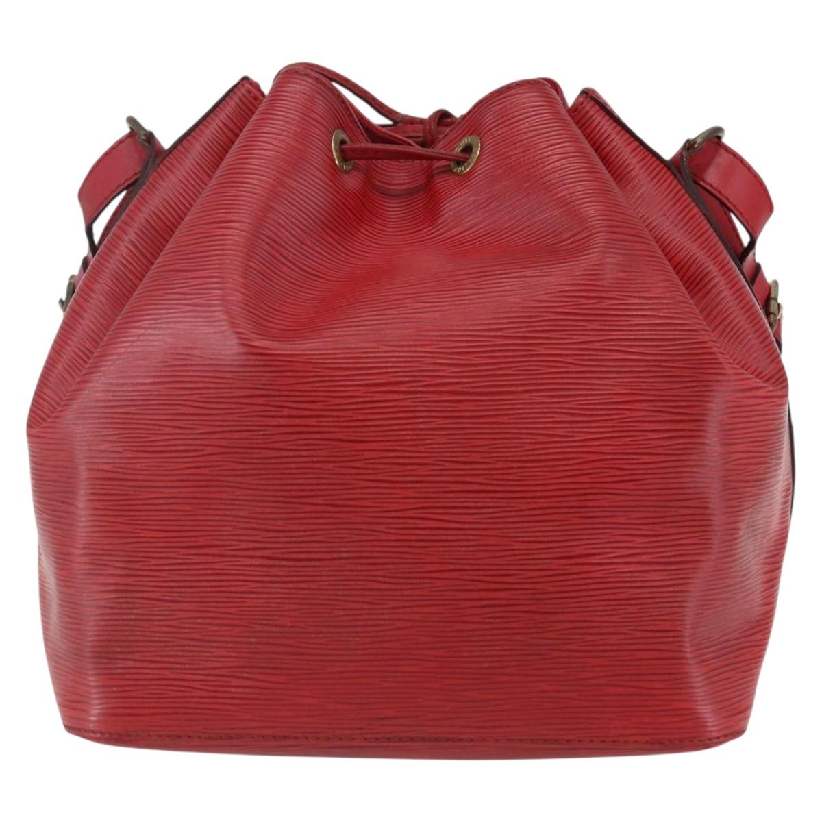 LOUIS VUITTON Epi Petit Noe Shoulder Bag Red M44107 LV Auth BA6525