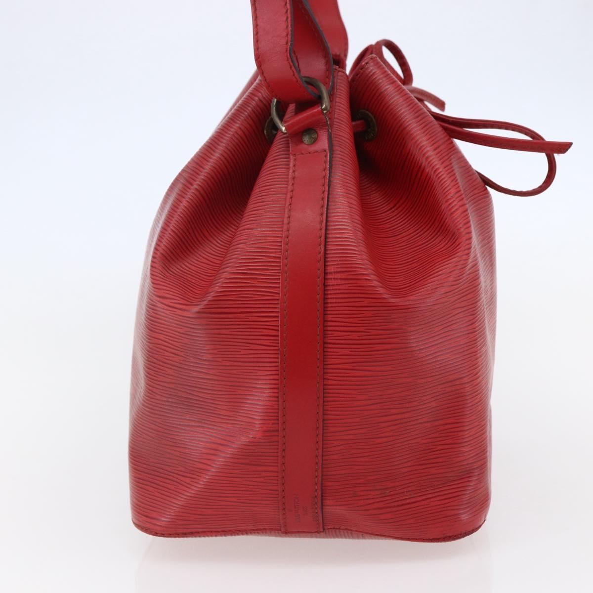 LOUIS VUITTON Epi Petit Noe Shoulder Bag Red M44107 LV Auth BA6525