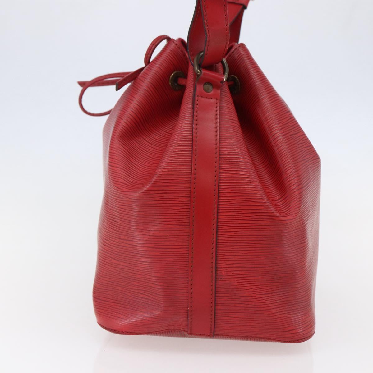 LOUIS VUITTON Epi Petit Noe Shoulder Bag Red M44107 LV Auth BA6525