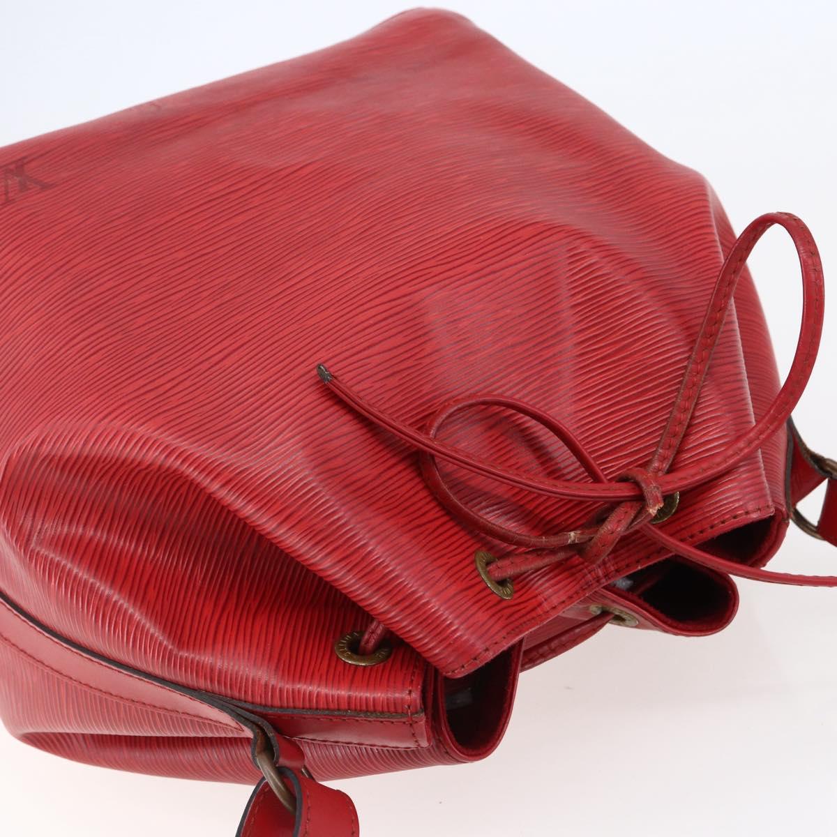 LOUIS VUITTON Epi Petit Noe Shoulder Bag Red M44107 LV Auth BA6525
