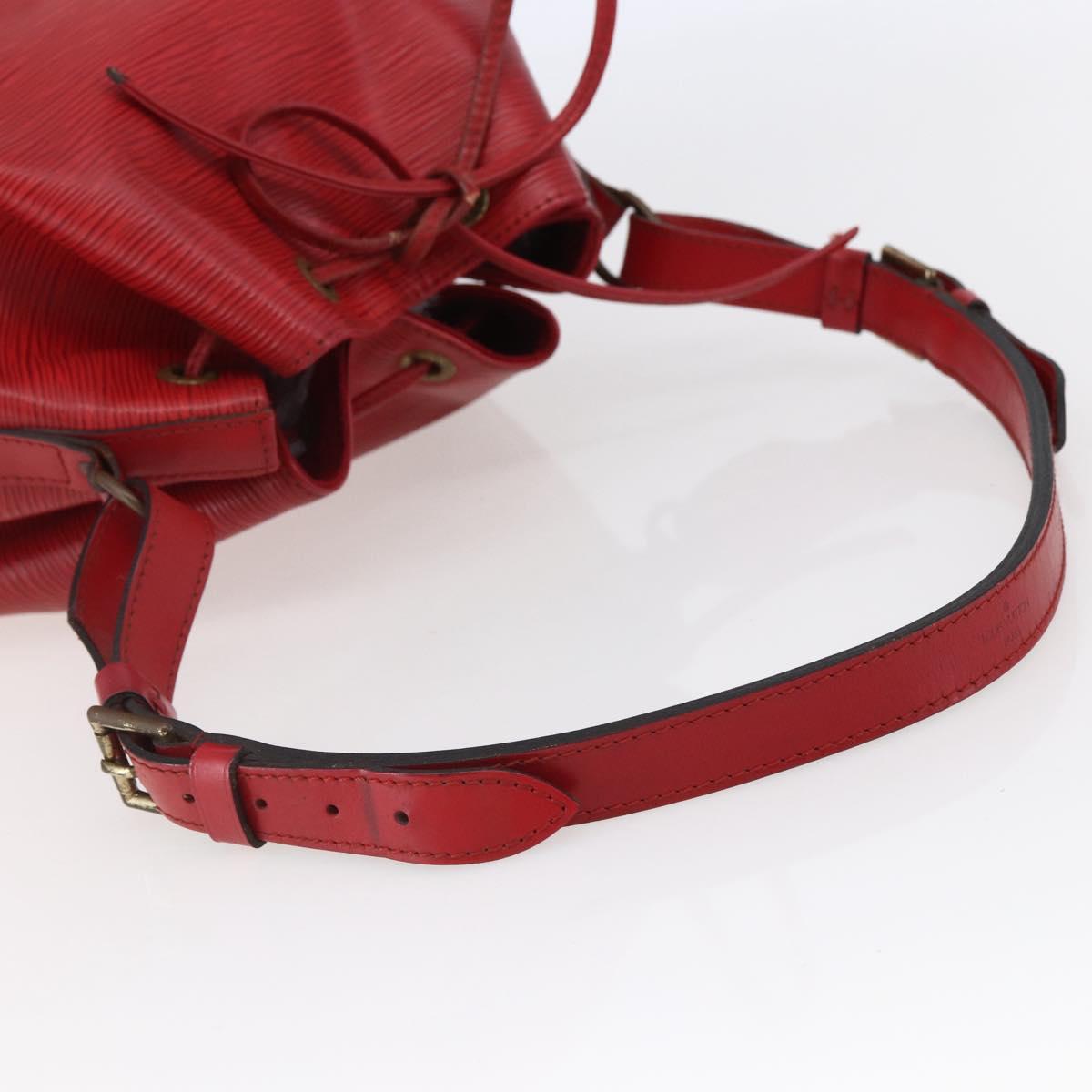 LOUIS VUITTON Epi Petit Noe Shoulder Bag Red M44107 LV Auth BA6525