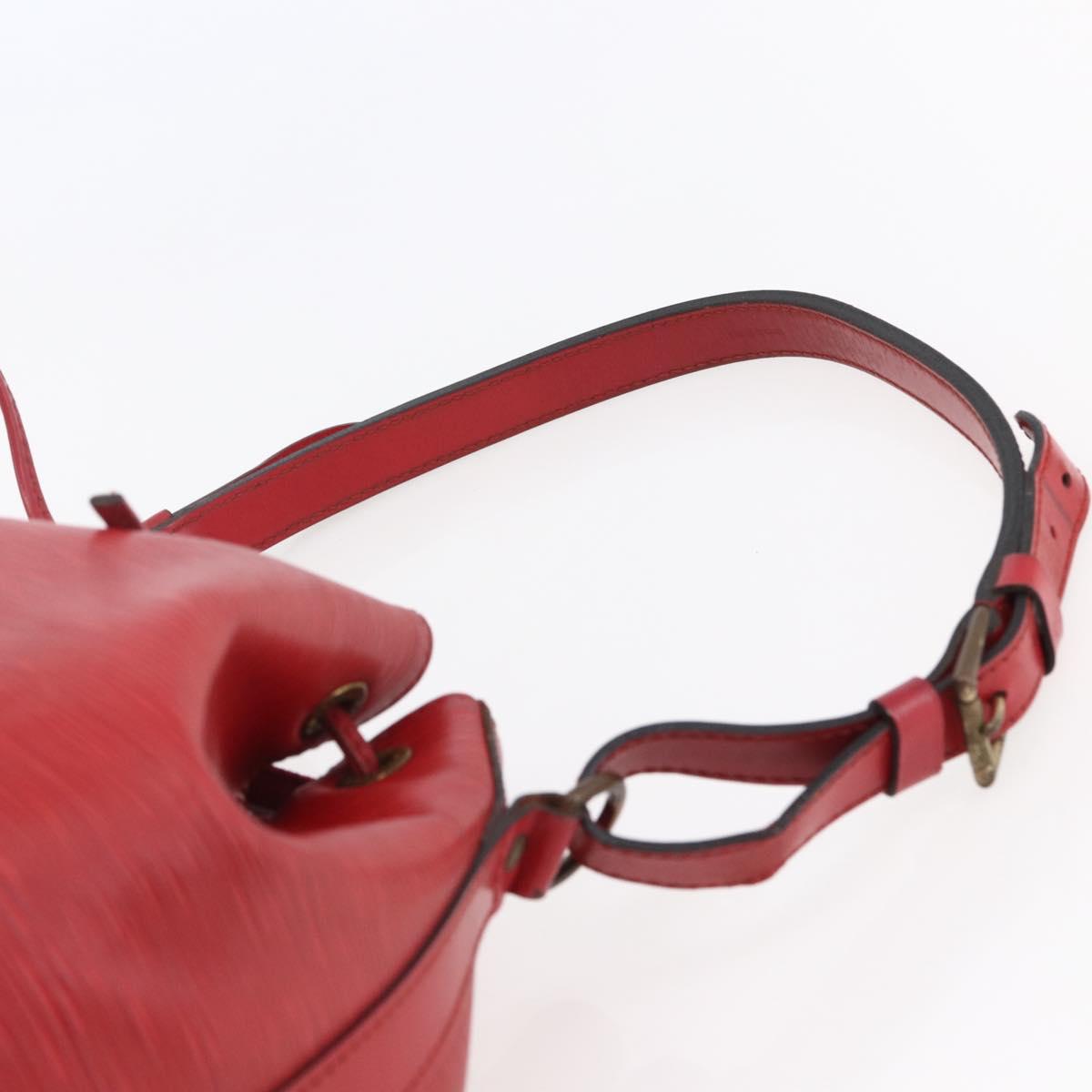 LOUIS VUITTON Epi Petit Noe Shoulder Bag Red M44107 LV Auth BA6525