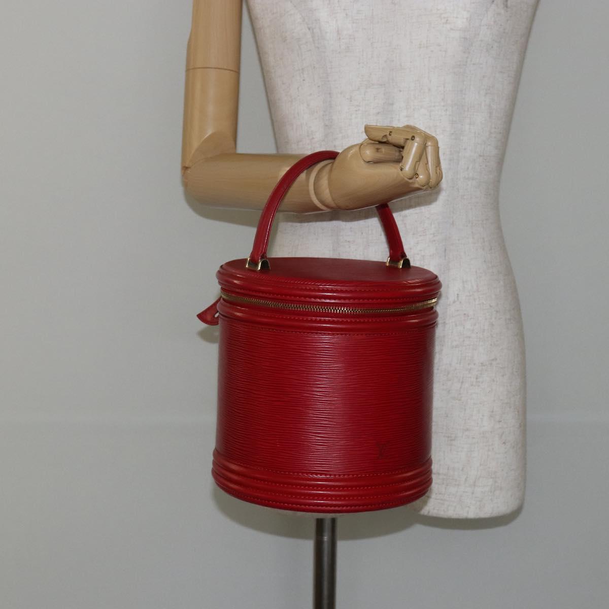 LOUIS VUITTON Epi Cannes Hand Bag Red M48037 LV Auth BA6526