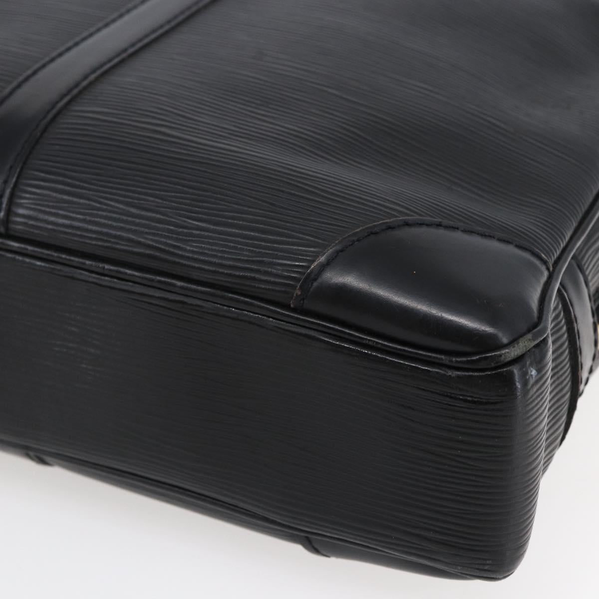 LOUIS VUITTON Epi Porte Documents Voyage Business Bag Black M54472 Auth BA6527