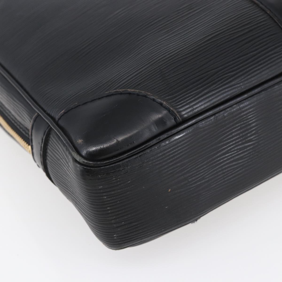 LOUIS VUITTON Epi Porte Documents Voyage Business Bag Black M54472 Auth BA6527