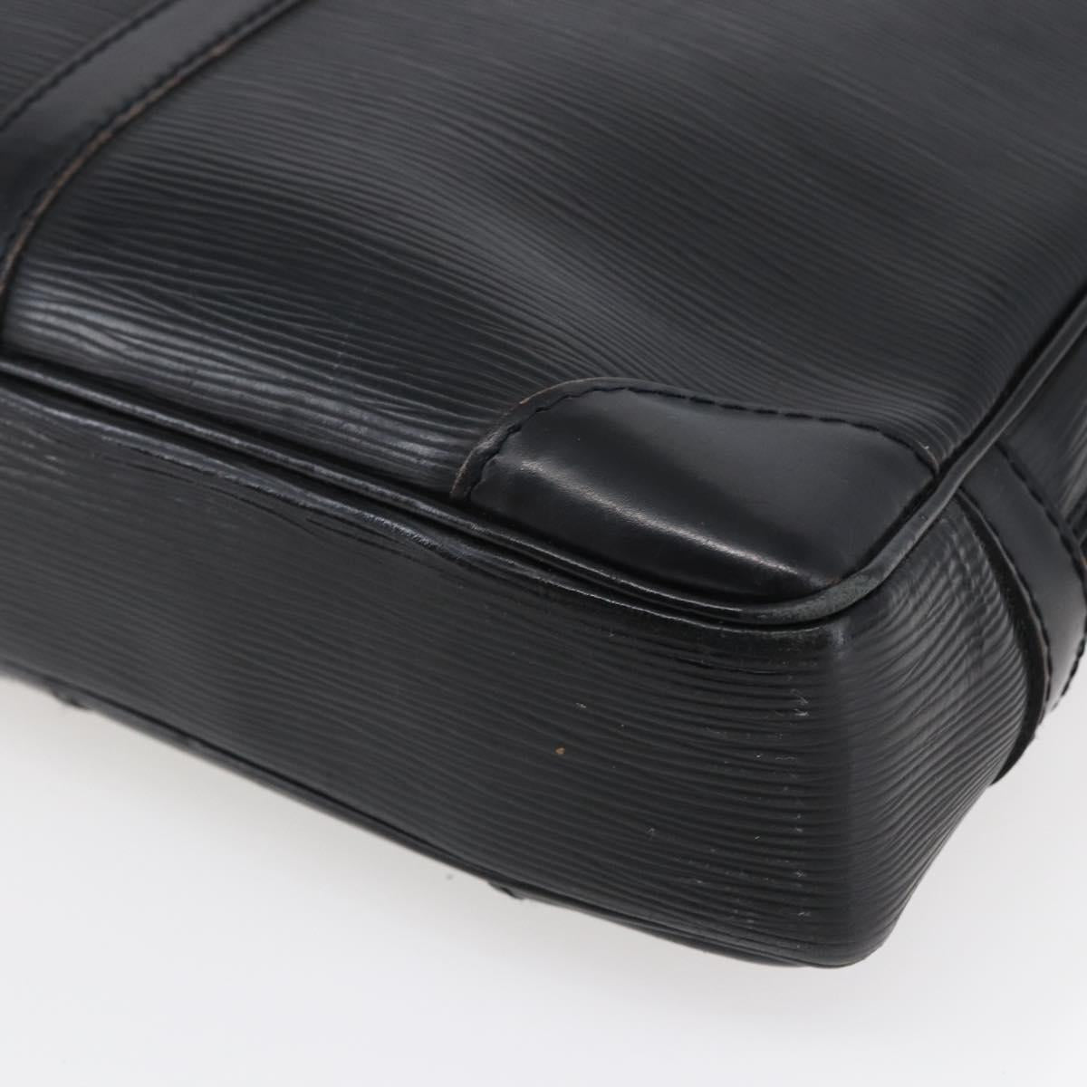LOUIS VUITTON Epi Porte Documents Voyage Business Bag Black M54472 Auth BA6527