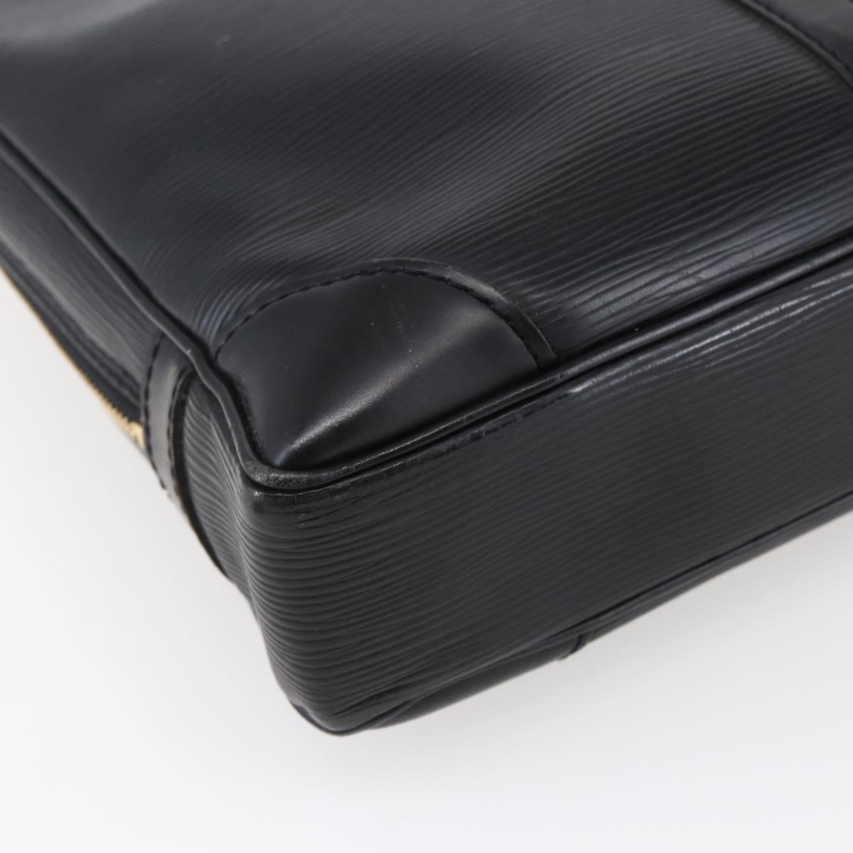 LOUIS VUITTON Epi Porte Documents Voyage Business Bag Black M54472 Auth BA6527
