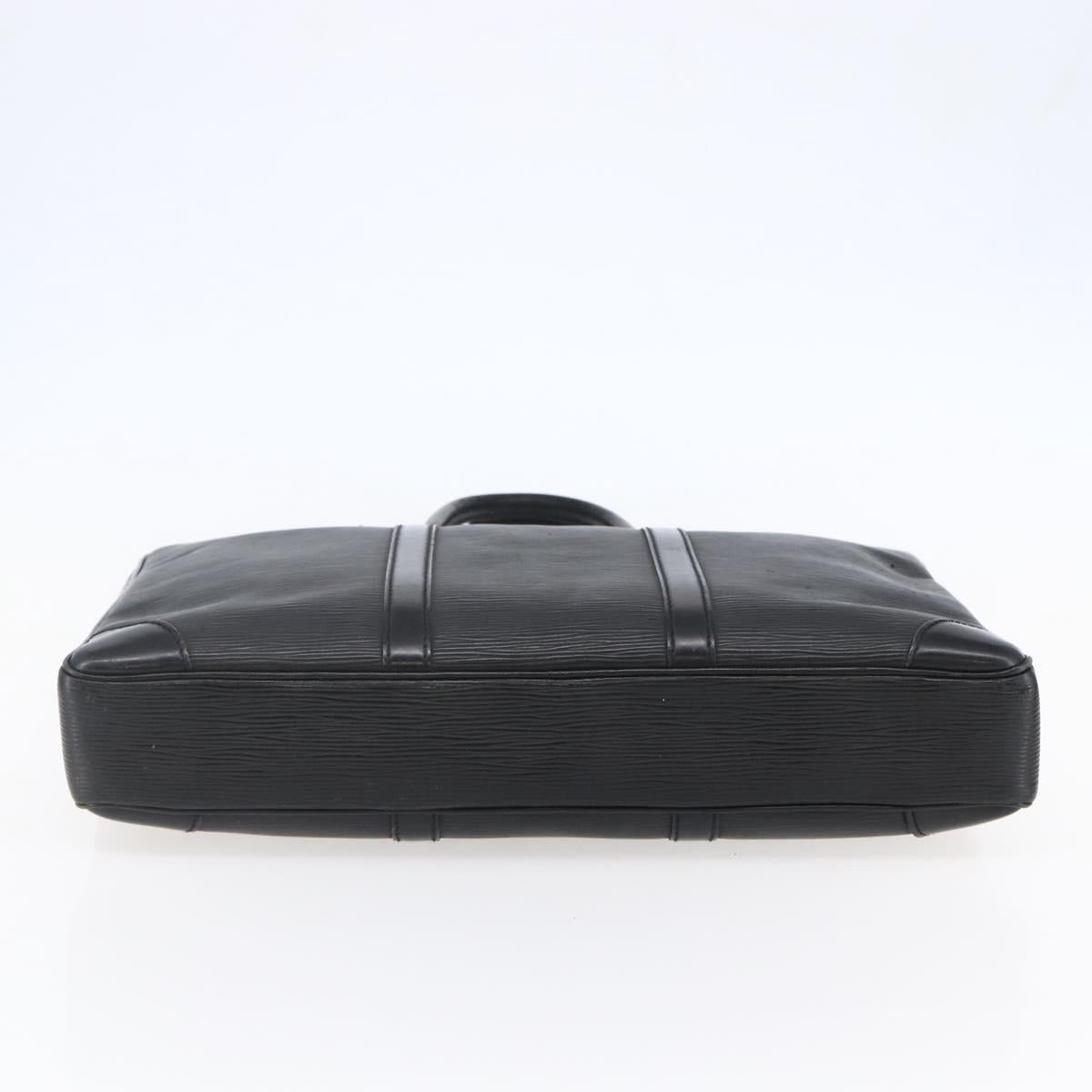 LOUIS VUITTON Epi Porte Documents Voyage Business Bag Black M54472 Auth BA6527