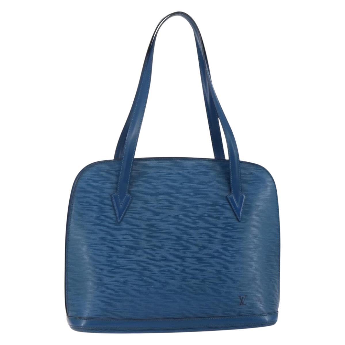 LOUIS VUITTON Epi Lussac Shoulder Bag Blue M52285 LV Auth BA6528