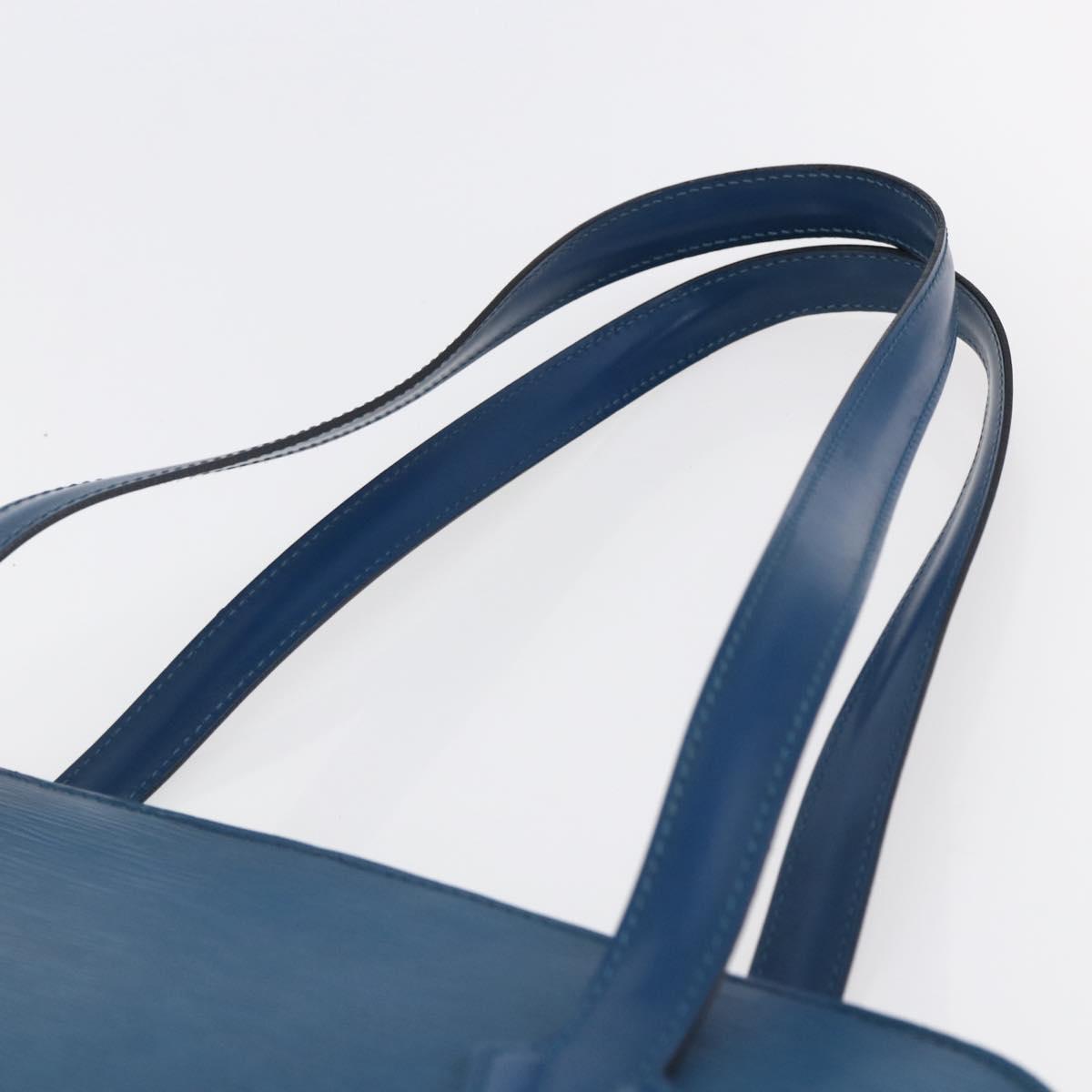 LOUIS VUITTON Epi Lussac Shoulder Bag Blue M52285 LV Auth BA6528