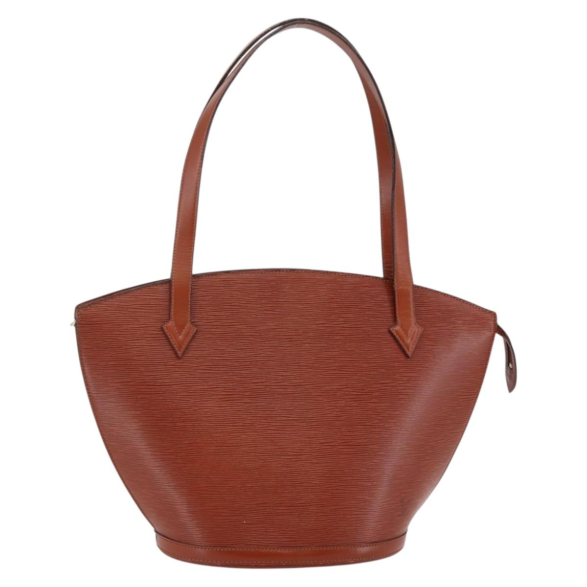 LOUIS VUITTON Epi Saint Jacques Shopping Bag Brown M52263 LV Auth BA6529