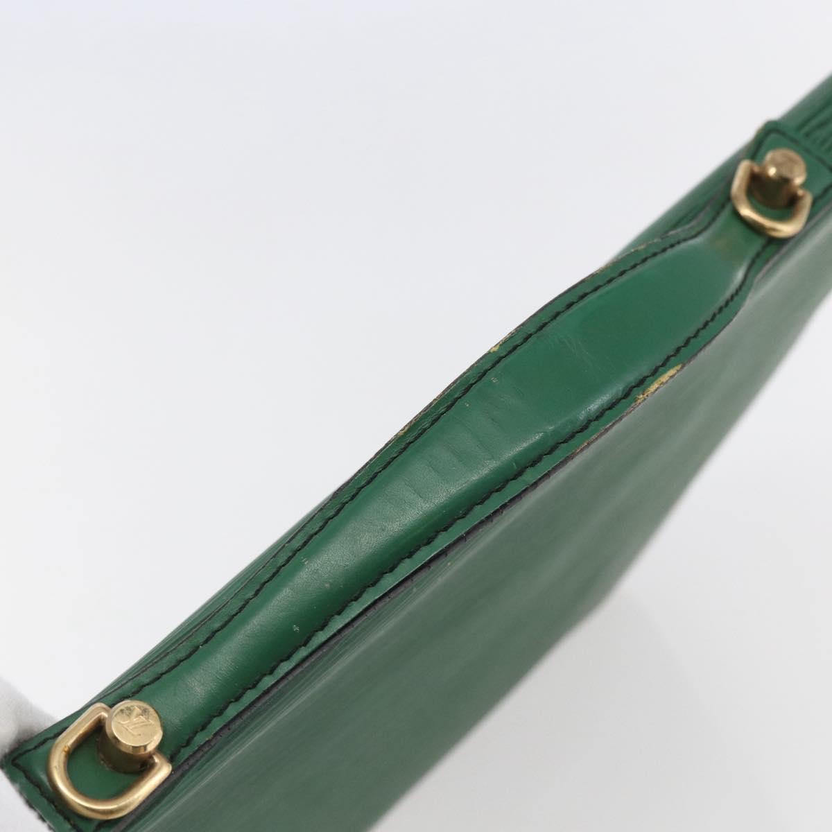 LOUIS VUITTON Epi Porte Documents Bandouliere Briefcase Green M54464 Auth BA6530