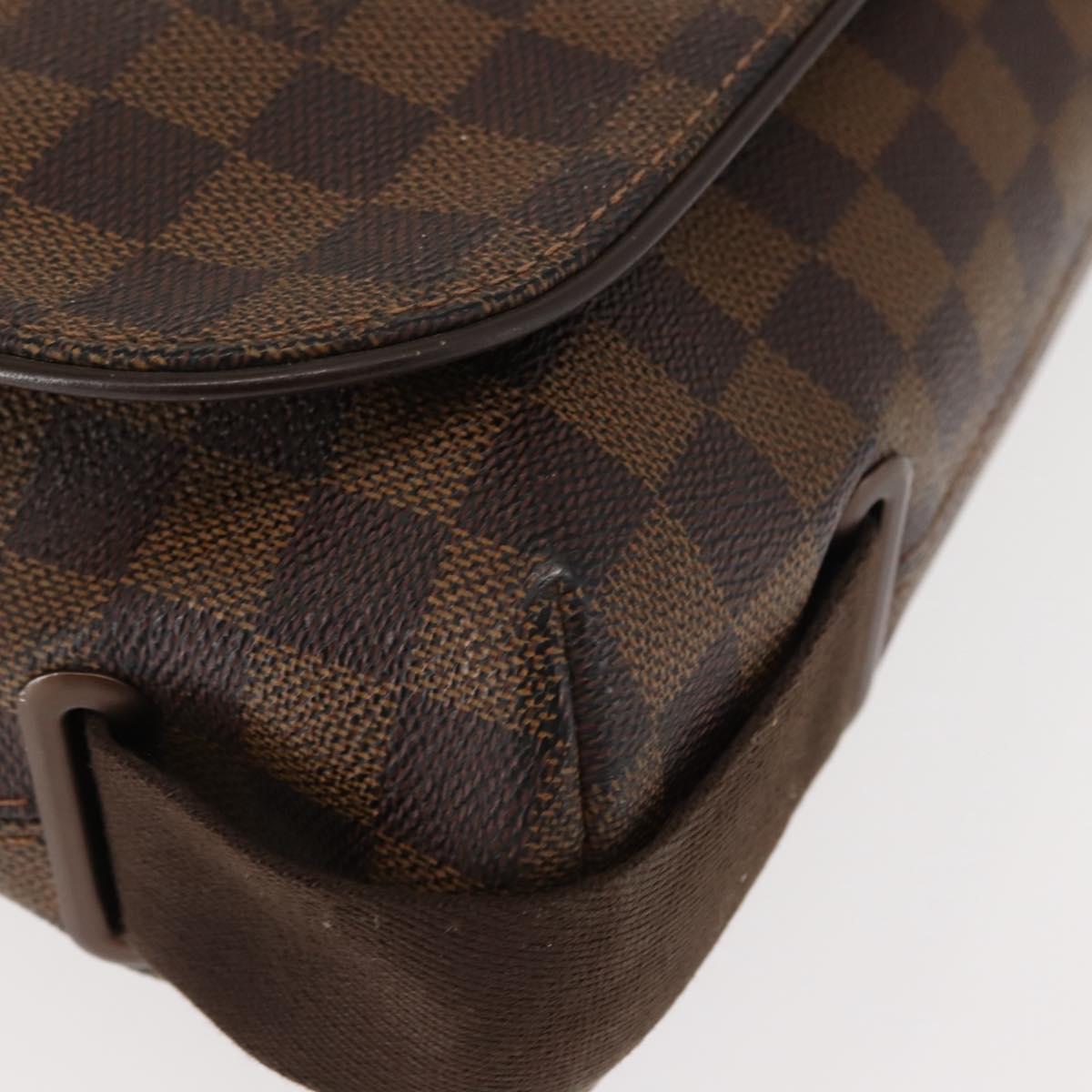 LOUIS VUITTON Damier Ebene Brooklyn MM Shoulder Bag N51211 LV Auth BA6531