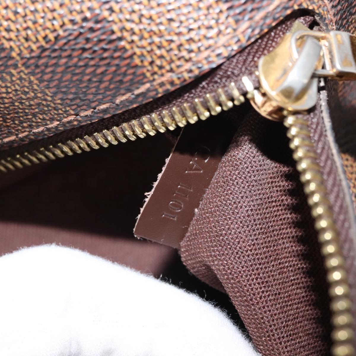 LOUIS VUITTON Damier Ebene Brooklyn MM Shoulder Bag N51211 LV Auth BA6531