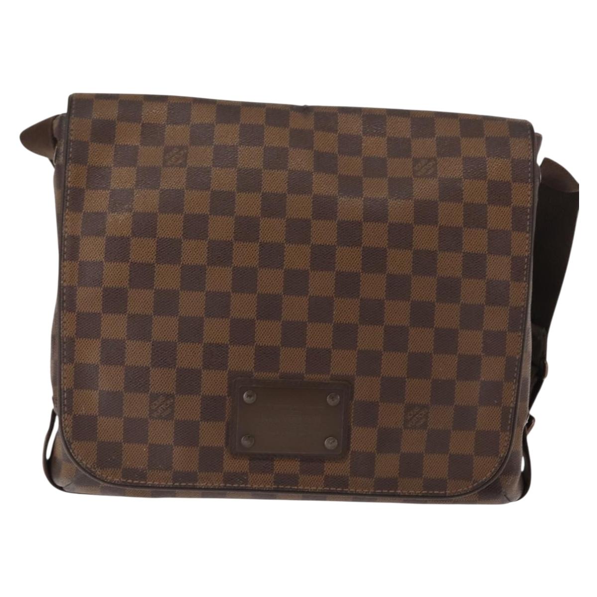 LOUIS VUITTON Damier Ebene Brooklyn MM Shoulder Bag N51211 LV Auth BA6531