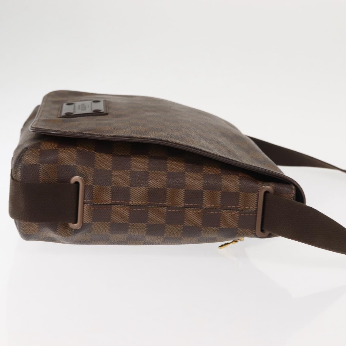 LOUIS VUITTON Damier Ebene Brooklyn MM Shoulder Bag N51211 LV Auth BA6531