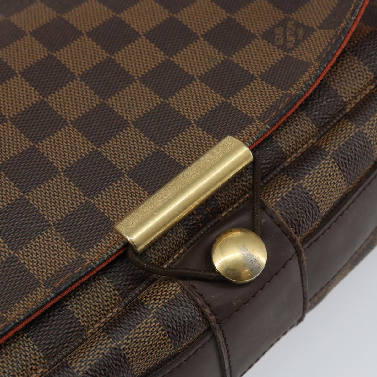 LOUIS VUITTON Damier Ebene Bastille Shoulder Bag N45258 LV Auth BA6532