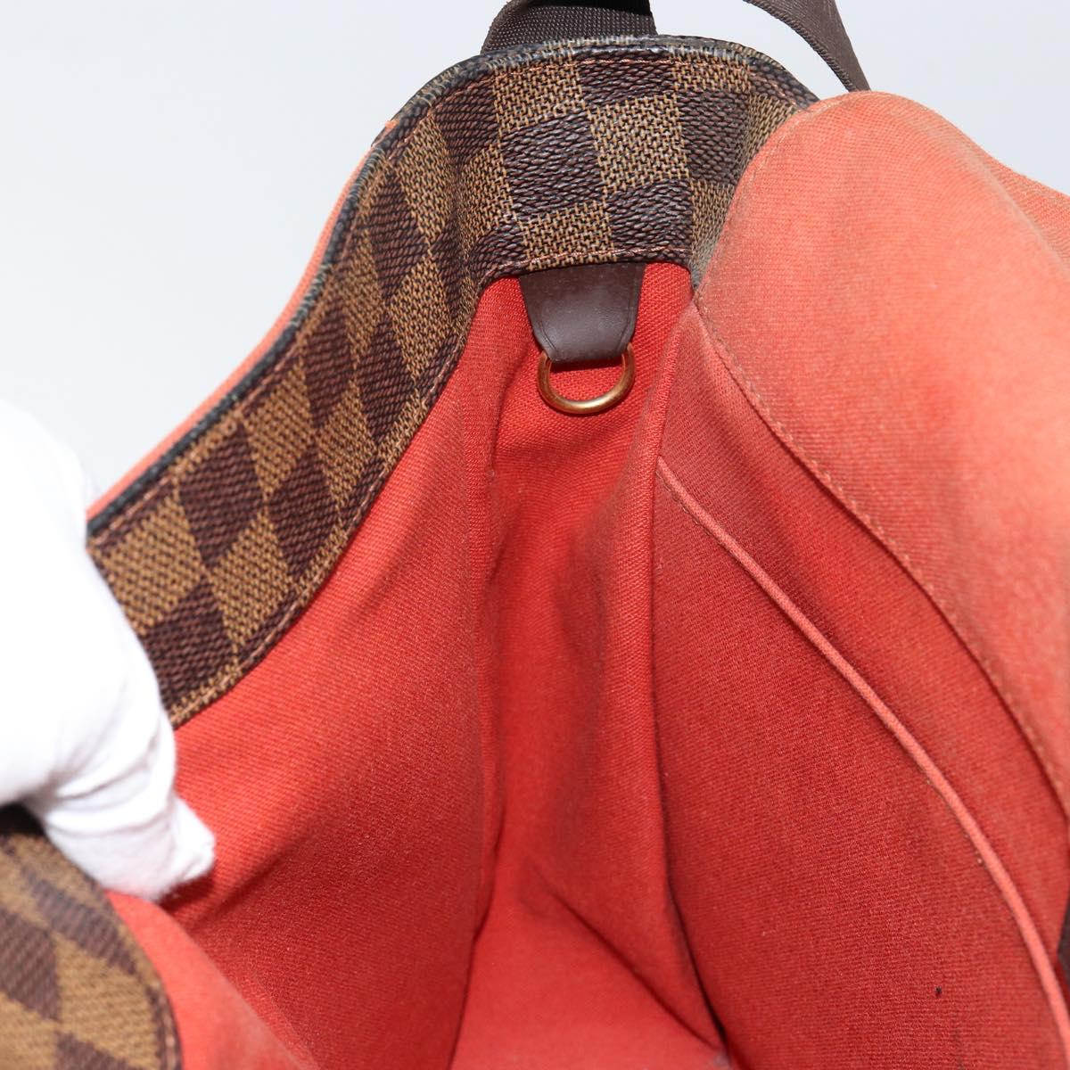 LOUIS VUITTON Damier Ebene Bastille Shoulder Bag N45258 LV Auth BA6532