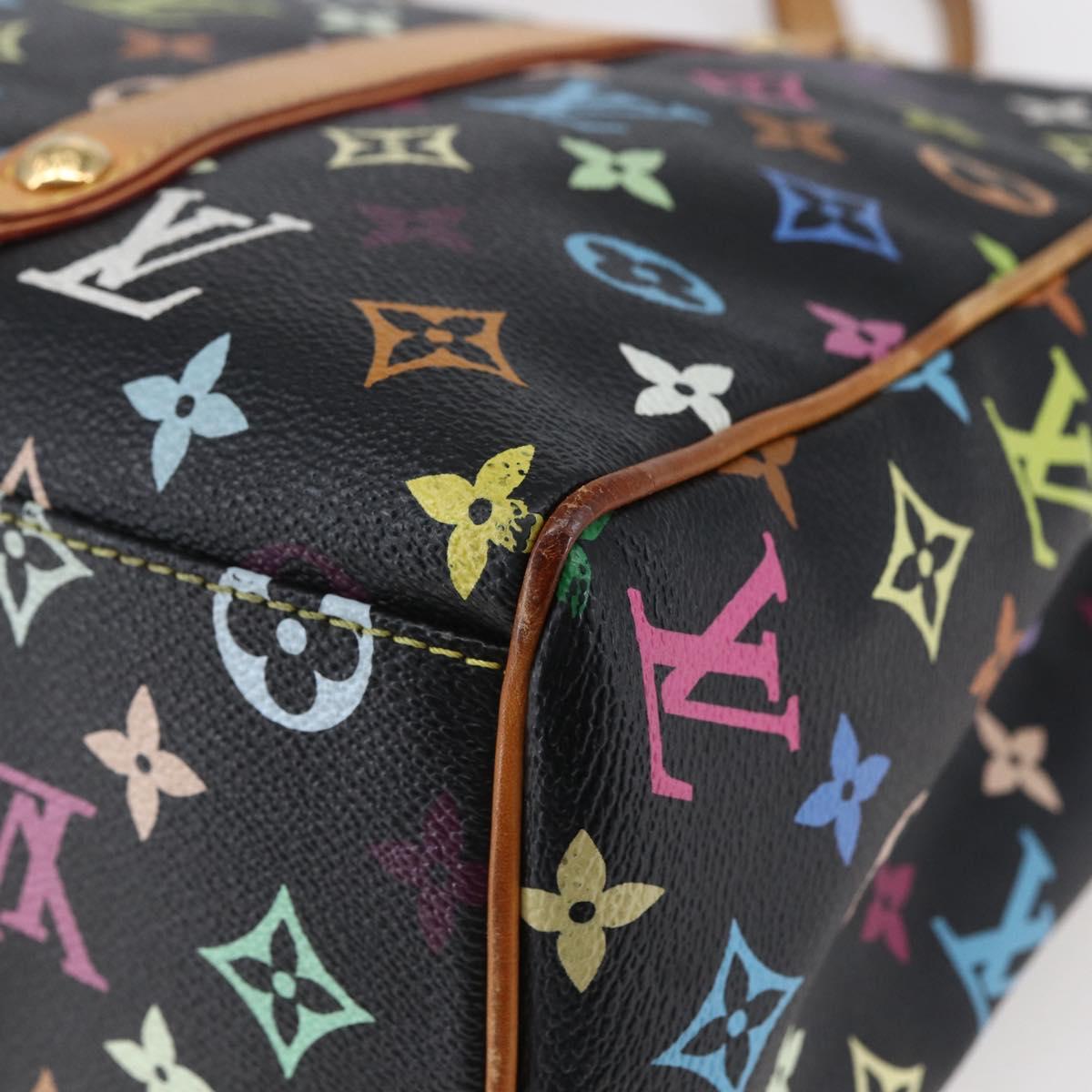 LOUIS VUITTON Monogram Multicolor Aurelia MM Tote Bag Black M40095 Auth BA6534
