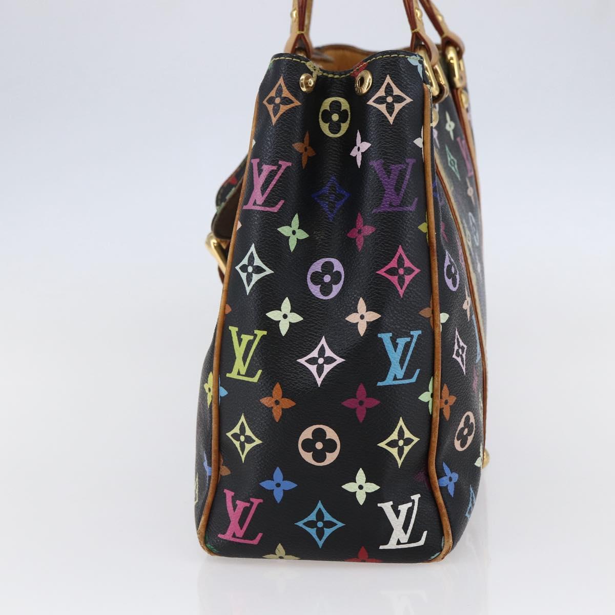 LOUIS VUITTON Monogram Multicolor Aurelia MM Tote Bag Black M40095 Auth BA6534