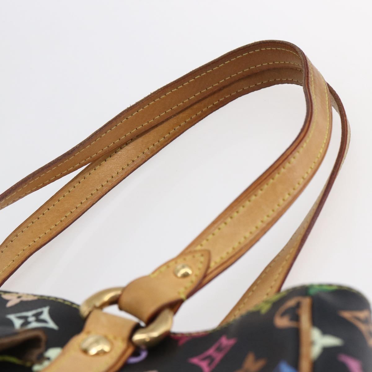 LOUIS VUITTON Monogram Multicolor Aurelia MM Tote Bag Black M40095 Auth BA6534