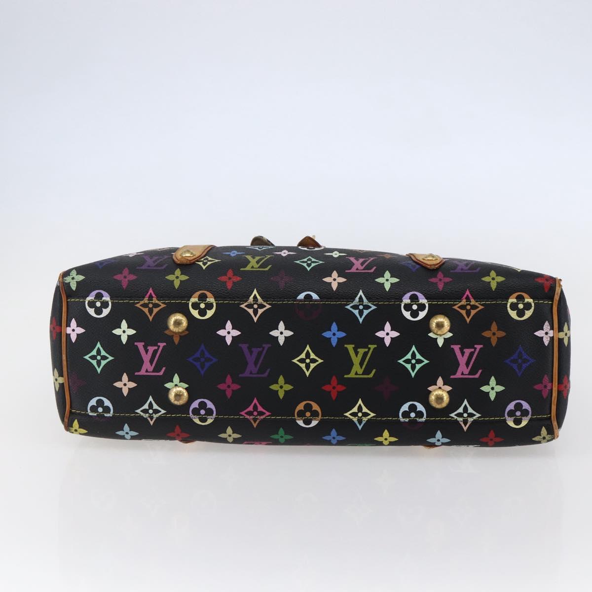 LOUIS VUITTON Monogram Multicolor Aurelia MM Tote Bag Black M40095 Auth BA6534