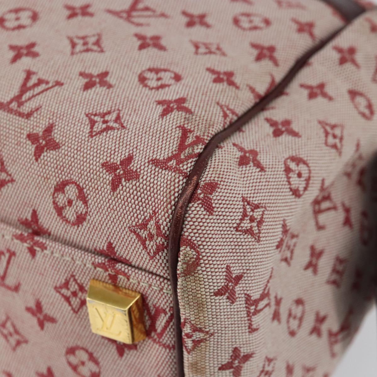 LOUIS VUITTON Monogram Mini Josephine PM Hand Bag Red M92216 LV Auth BA6535