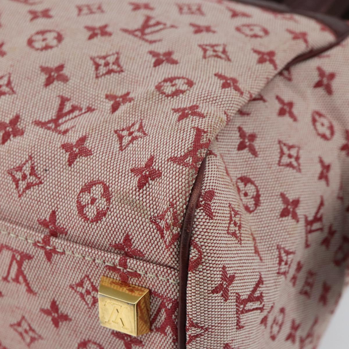 LOUIS VUITTON Monogram Mini Josephine PM Hand Bag Red M92216 LV Auth BA6535