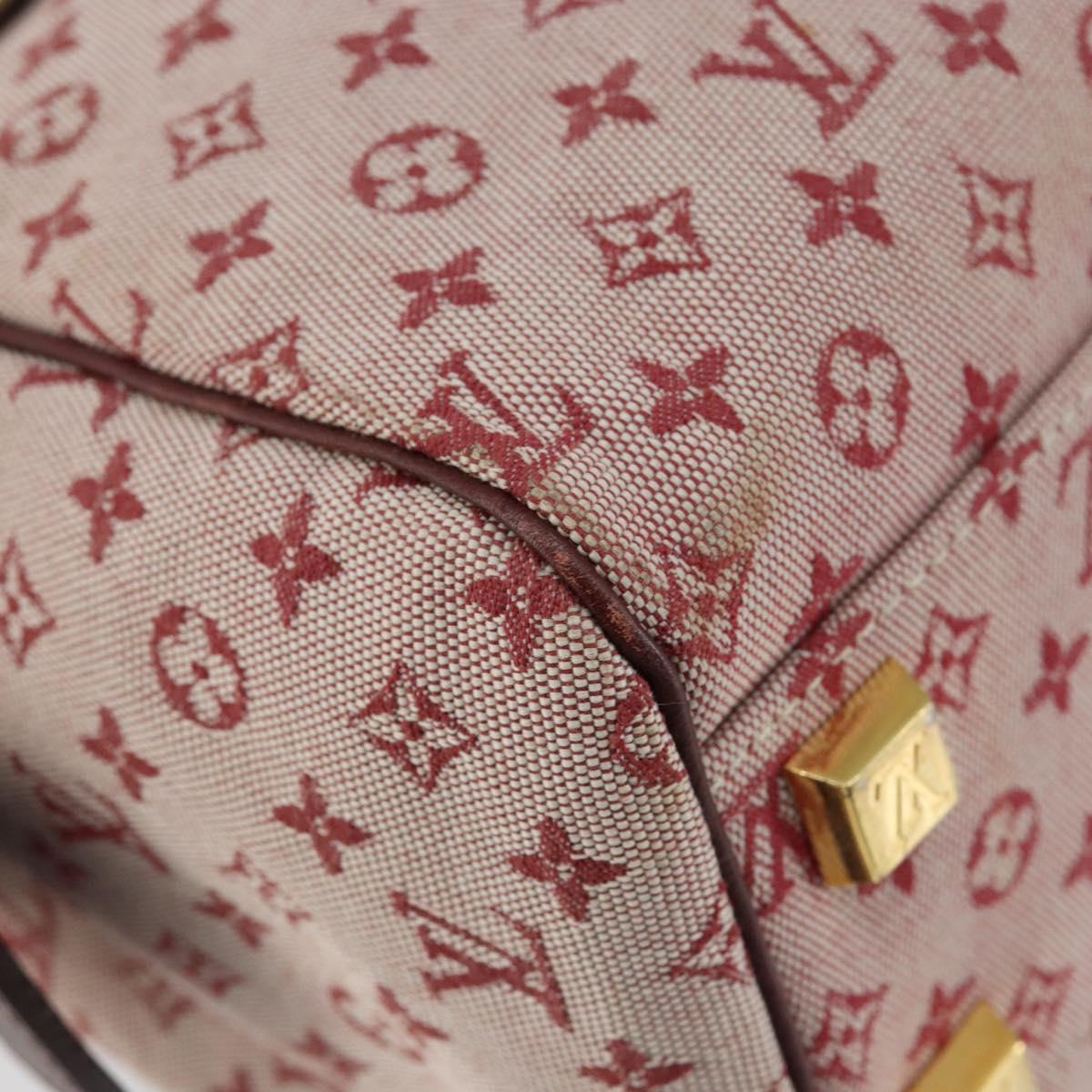 LOUIS VUITTON Monogram Mini Josephine PM Hand Bag Red M92216 LV Auth BA6535