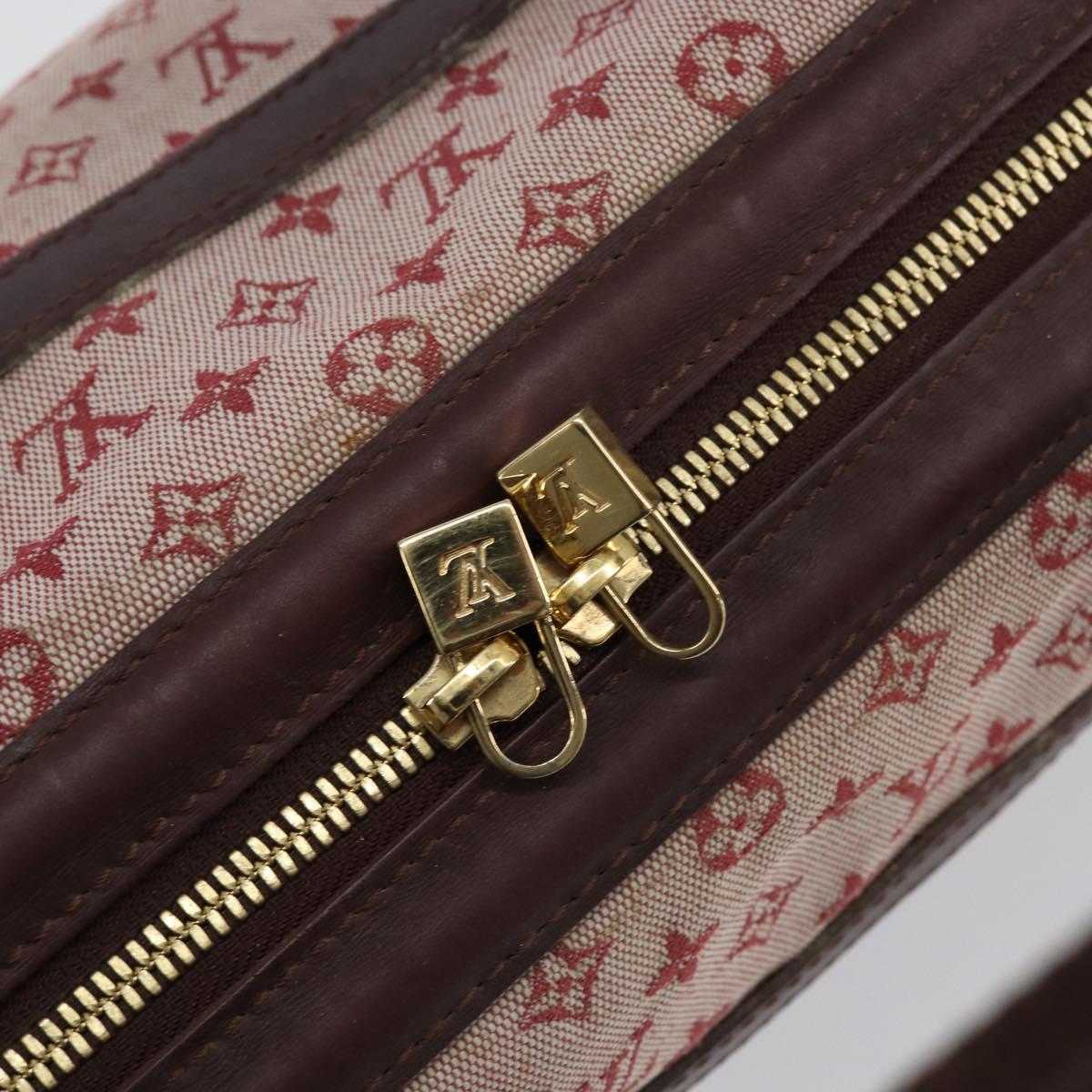 LOUIS VUITTON Monogram Mini Josephine PM Hand Bag Red M92216 LV Auth BA6535