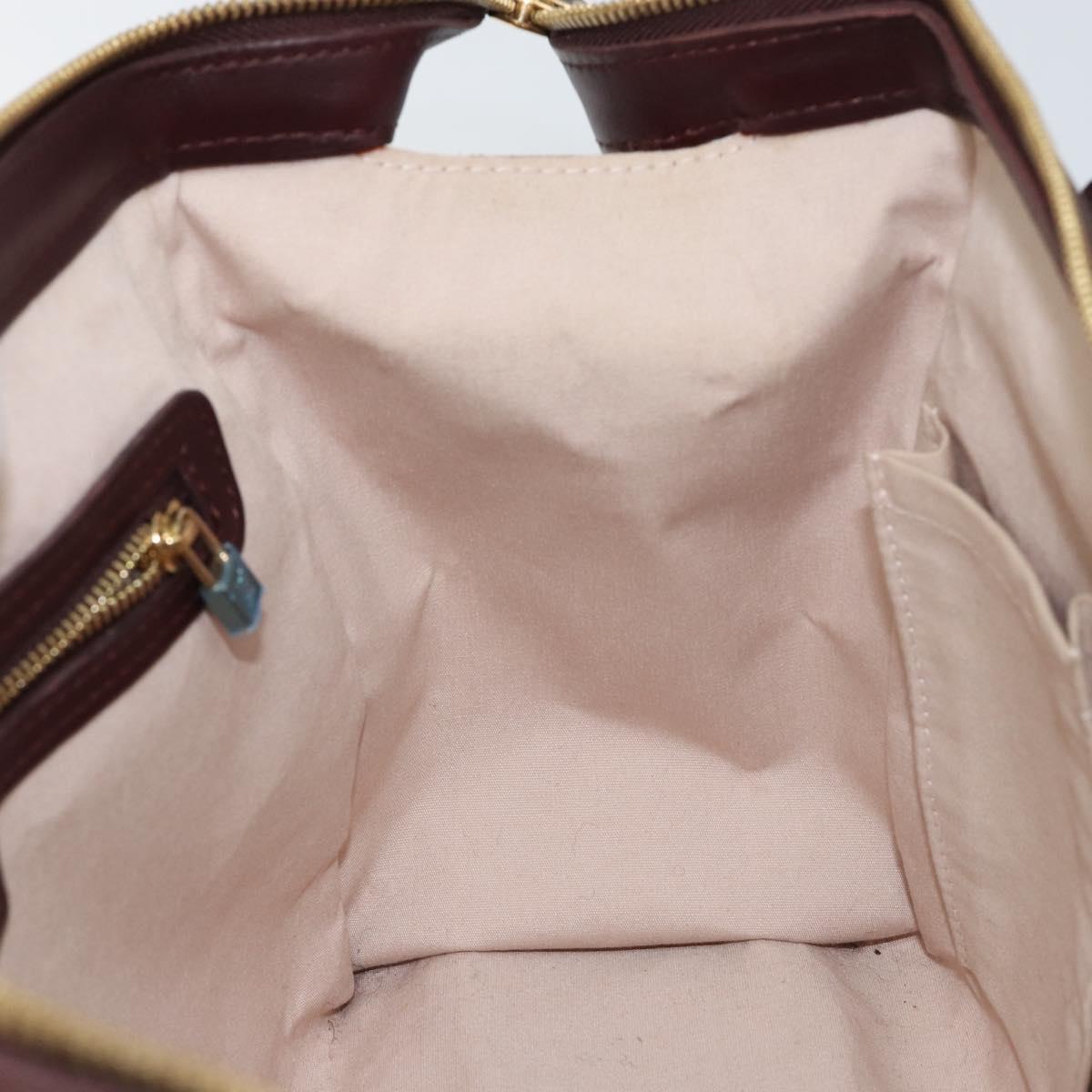 LOUIS VUITTON Monogram Mini Josephine PM Hand Bag Red M92216 LV Auth BA6535