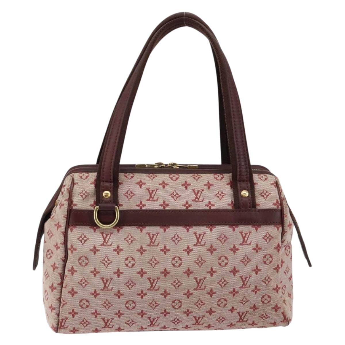 LOUIS VUITTON Monogram Mini Josephine PM Hand Bag Red M92216 LV Auth BA6535