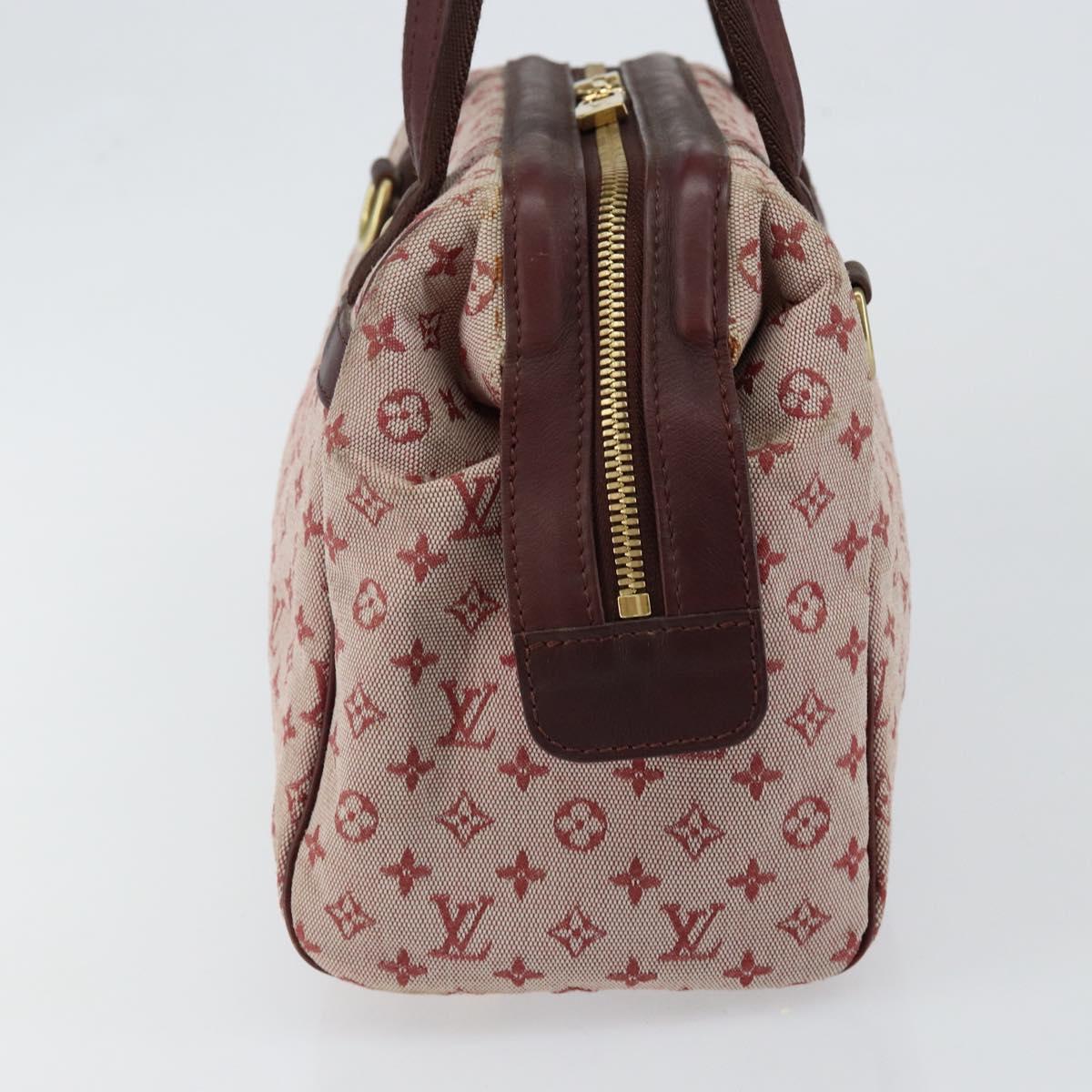 LOUIS VUITTON Monogram Mini Josephine PM Hand Bag Red M92216 LV Auth BA6535