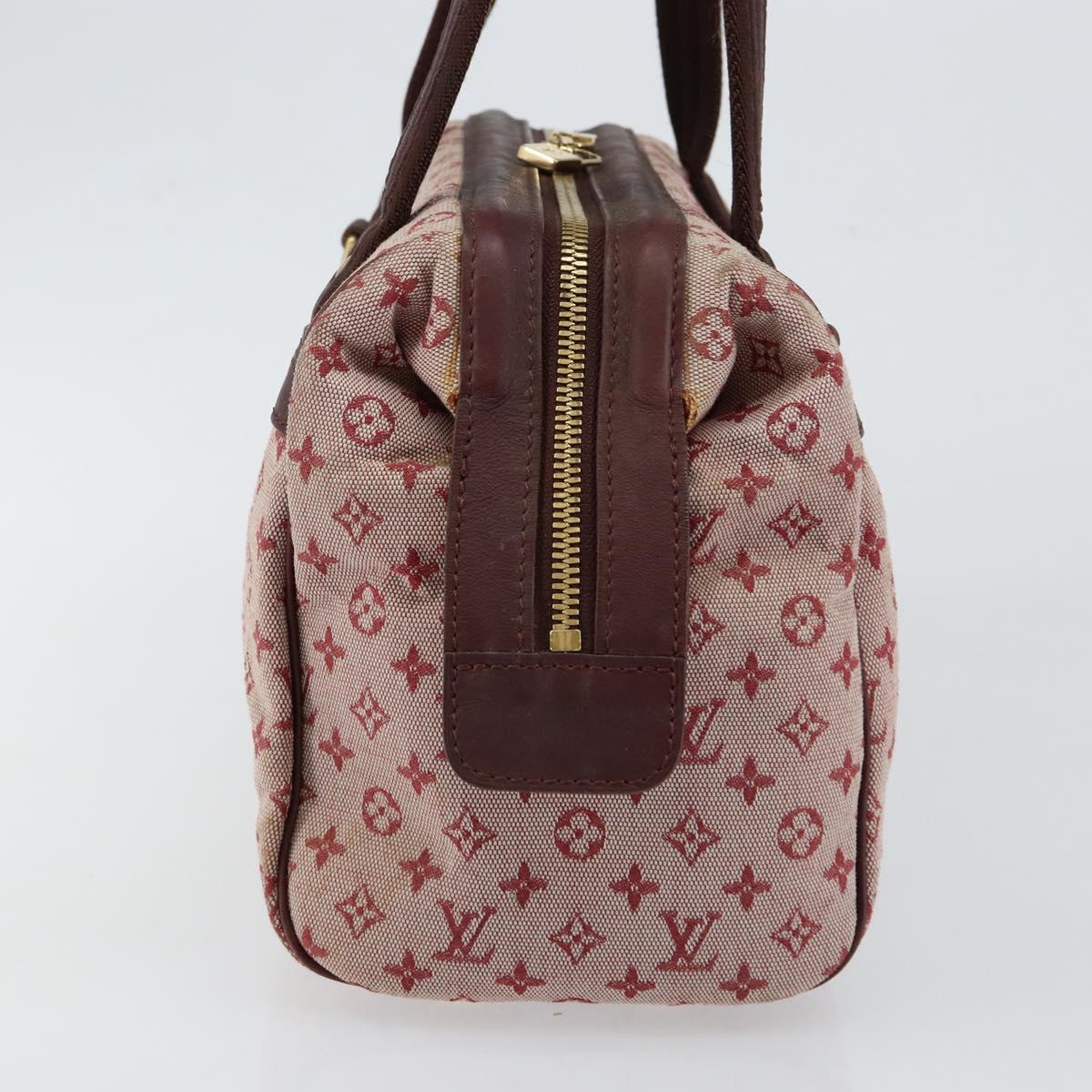 LOUIS VUITTON Monogram Mini Josephine PM Hand Bag Red M92216 LV Auth BA6535