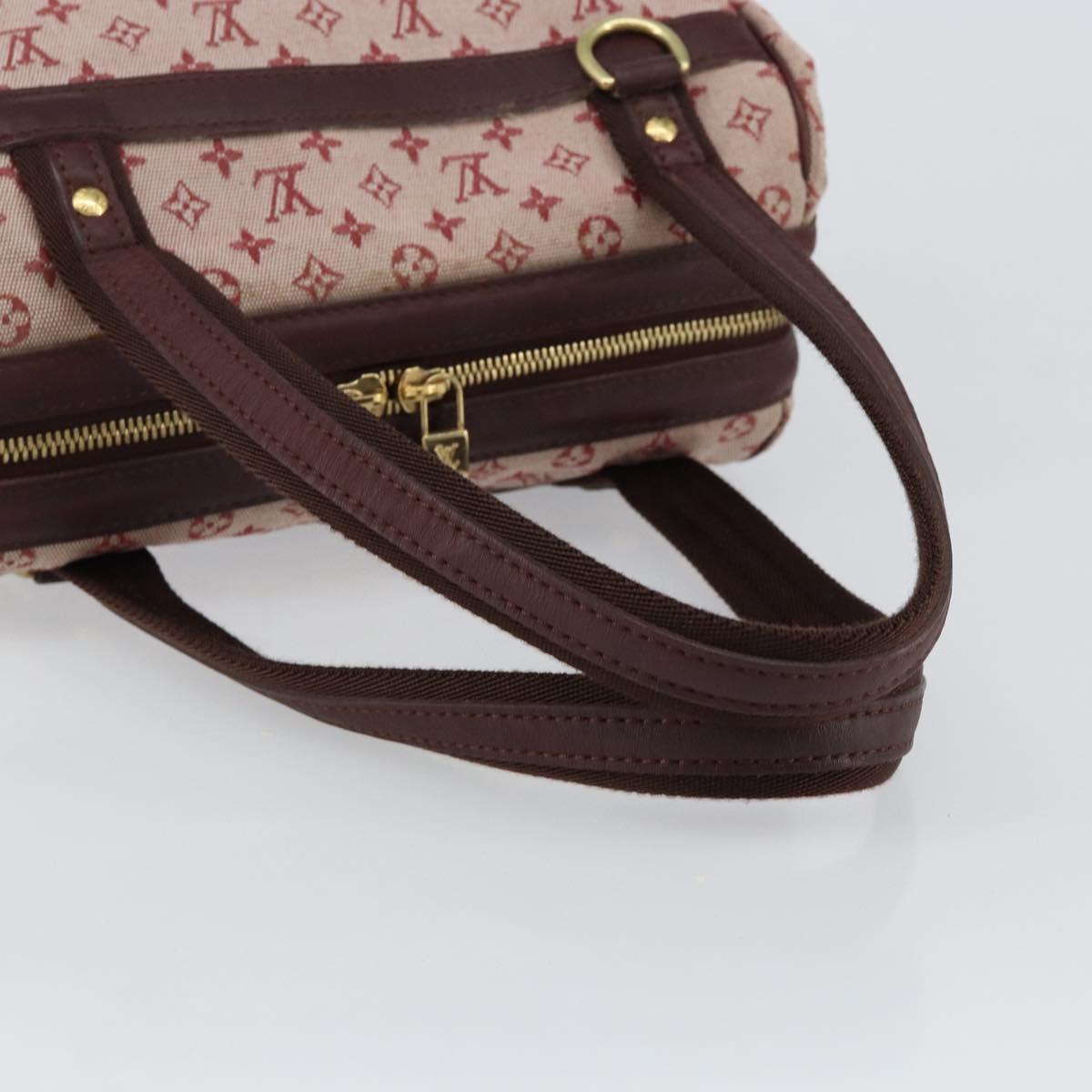 LOUIS VUITTON Monogram Mini Josephine PM Hand Bag Red M92216 LV Auth BA6535
