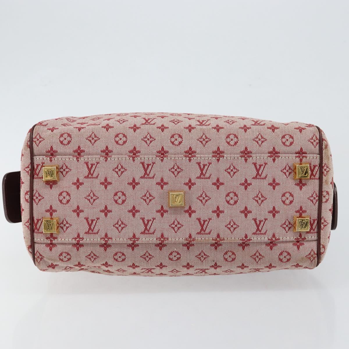 LOUIS VUITTON Monogram Mini Josephine PM Hand Bag Red M92216 LV Auth BA6535