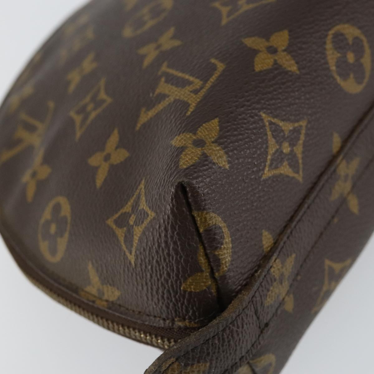 LOUIS VUITTON Monogram Trousse Demi Ronde Cosmetic Pouch M47520 LV Auth BA6539