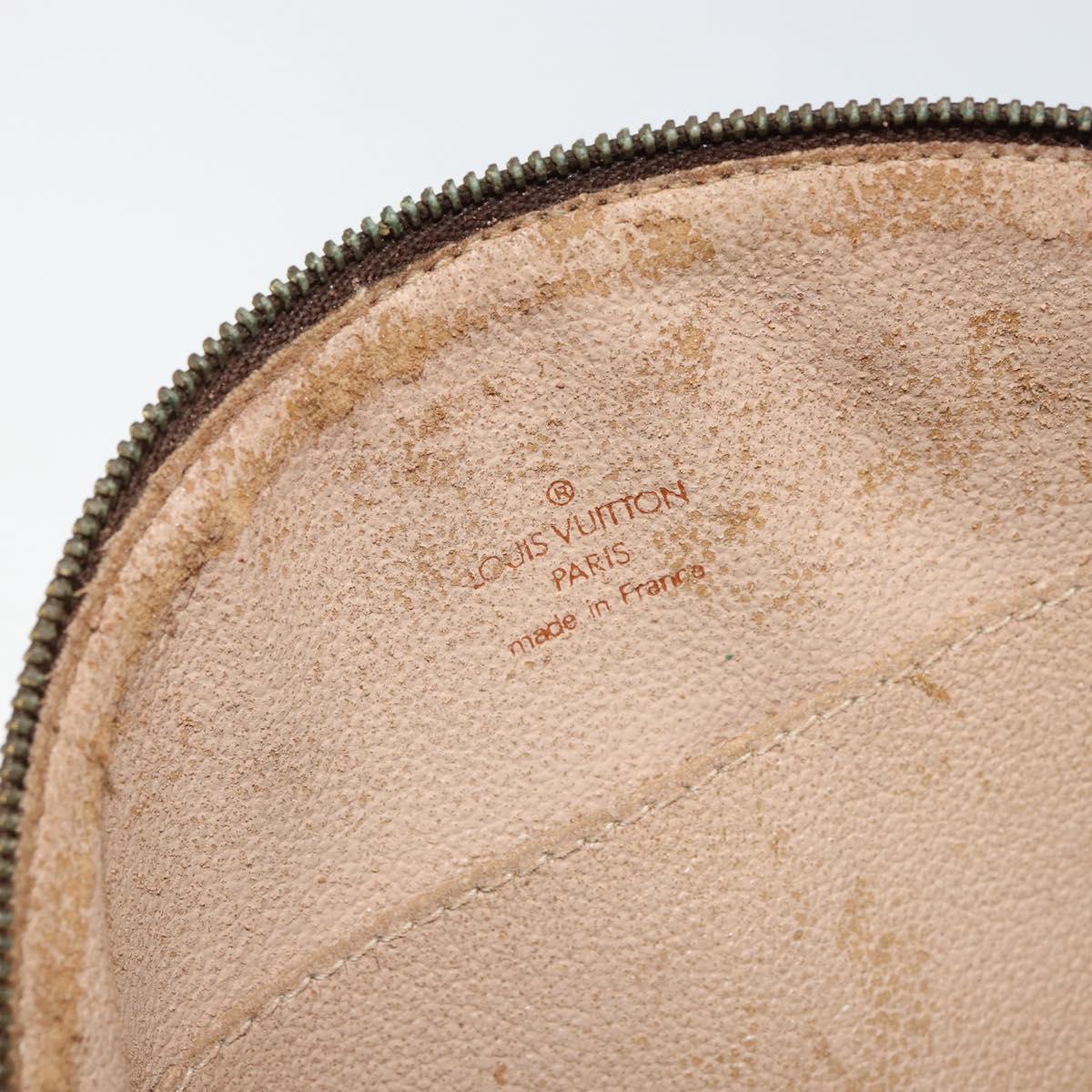 LOUIS VUITTON Monogram Trousse Demi Ronde Cosmetic Pouch M47520 LV Auth BA6539