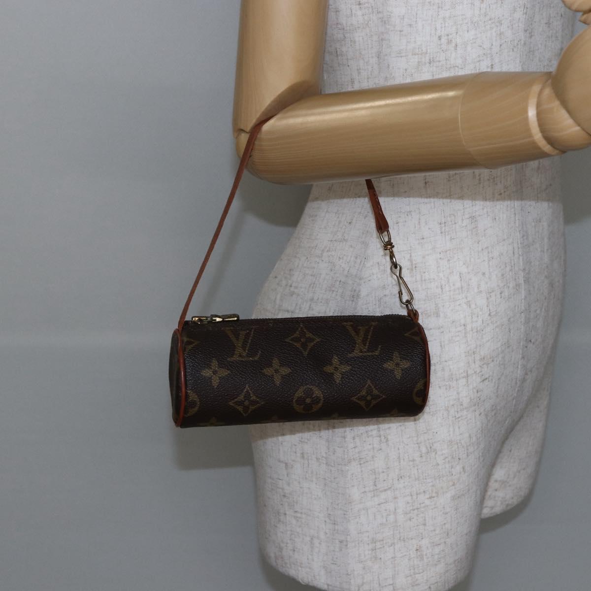 LOUIS VUITTON Monogram Papillon Pouch LV Auth BA6540