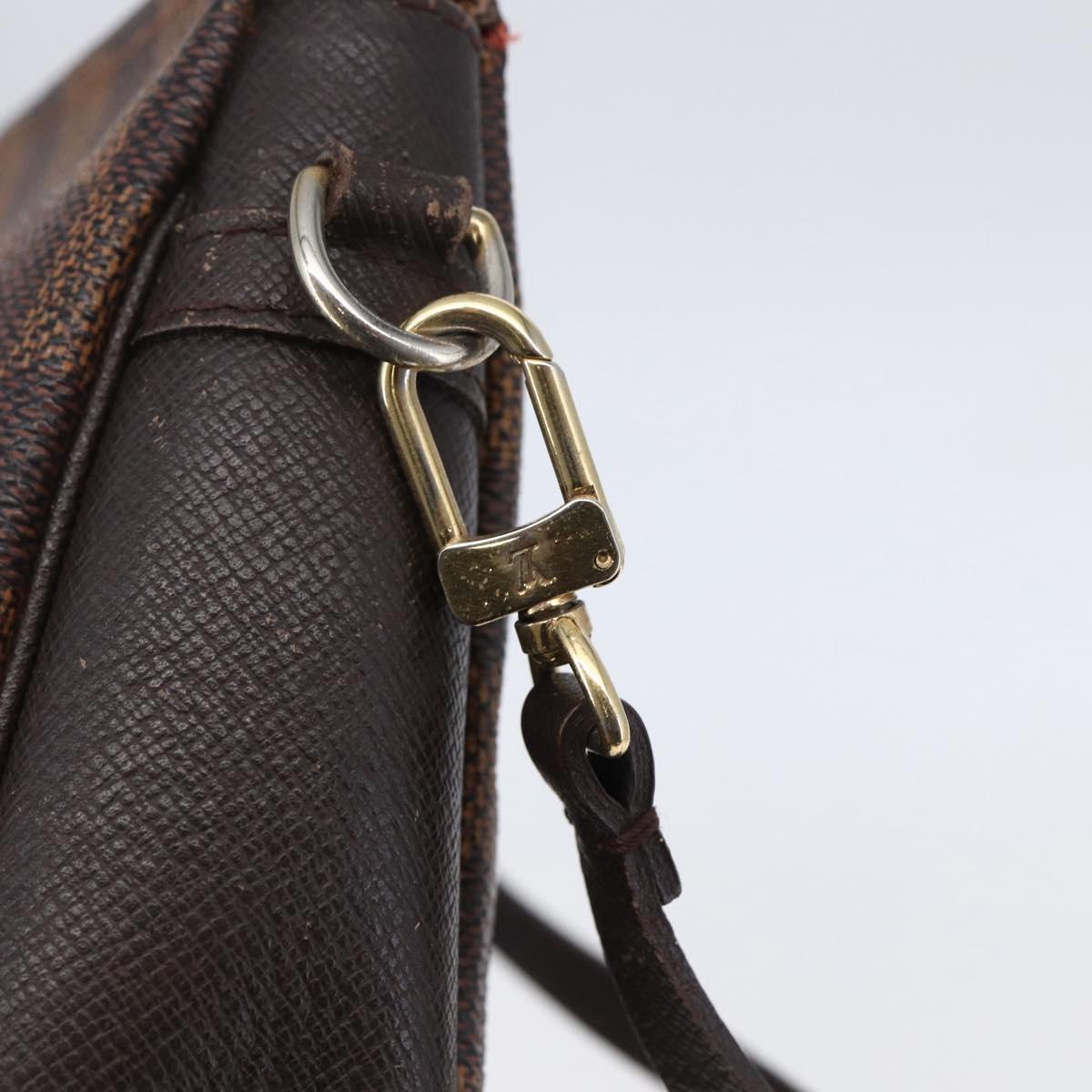 LOUIS VUITTON Damier Ebene Trousse Makeup Pouch N51982 LV Auth BA6543A