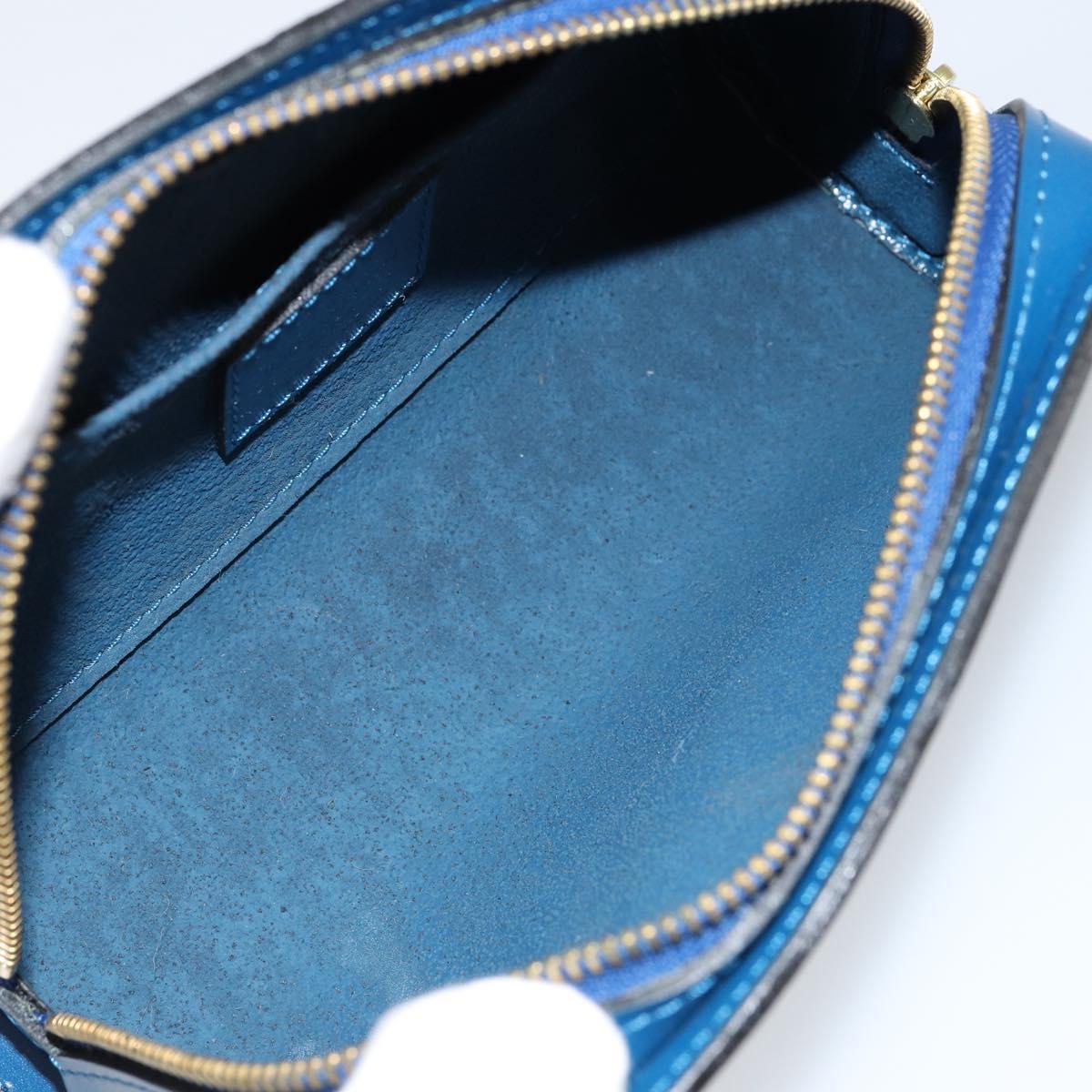 LOUIS VUITTON Epi Dauphine PM Pouch Blue M48445 LV Auth BA6544