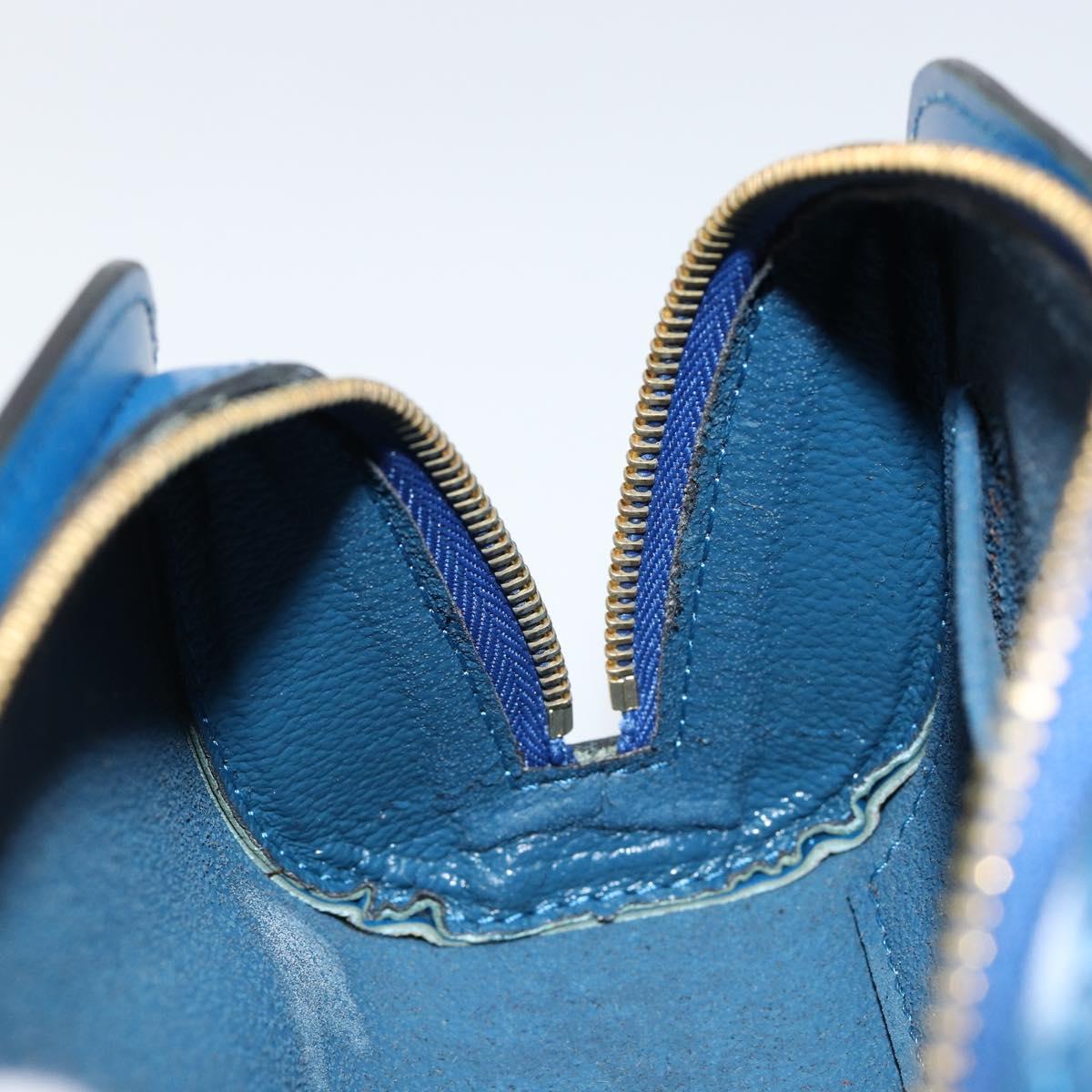 LOUIS VUITTON Epi Dauphine PM Pouch Blue M48445 LV Auth BA6544