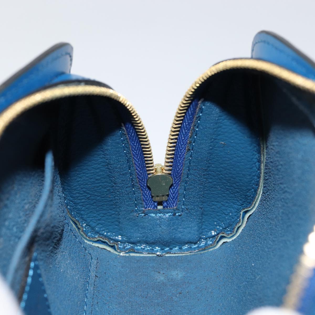 LOUIS VUITTON Epi Dauphine PM Pouch Blue M48445 LV Auth BA6544