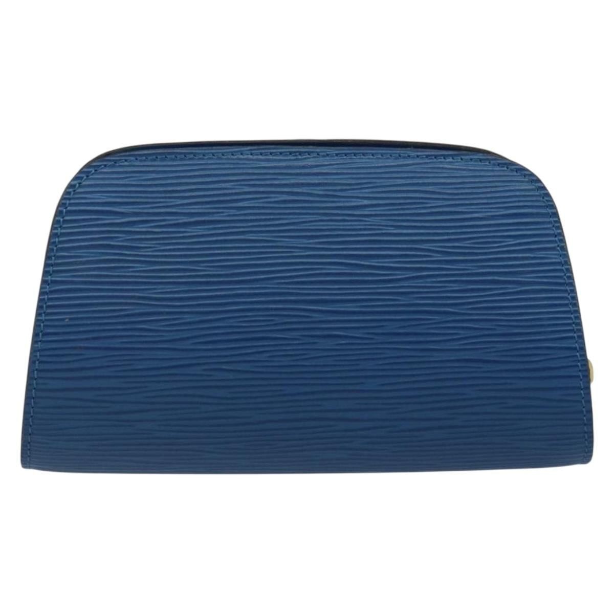 LOUIS VUITTON Epi Dauphine PM Pouch Blue M48445 LV Auth BA6544