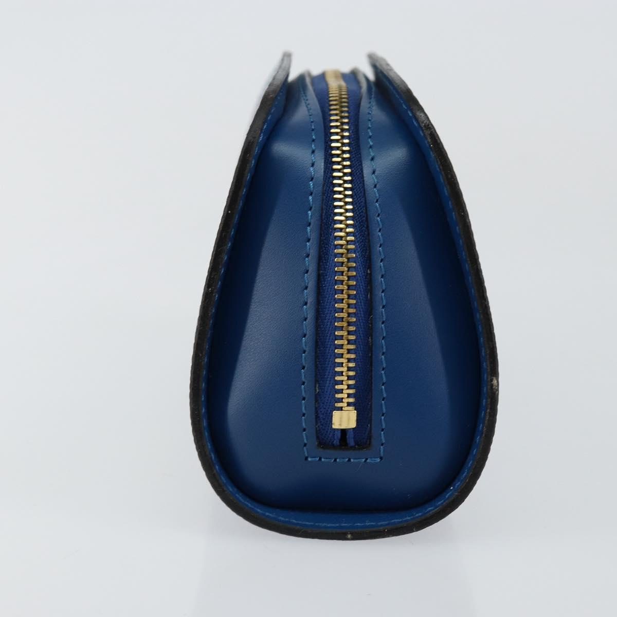 LOUIS VUITTON Epi Dauphine PM Pouch Blue M48445 LV Auth BA6544