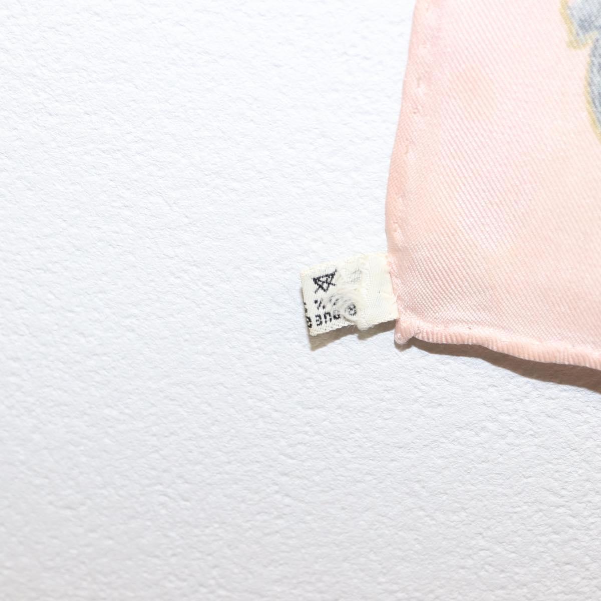 HERMES Carre 90 Scarf ""les cles key"" Silk Pink Auth BA6545