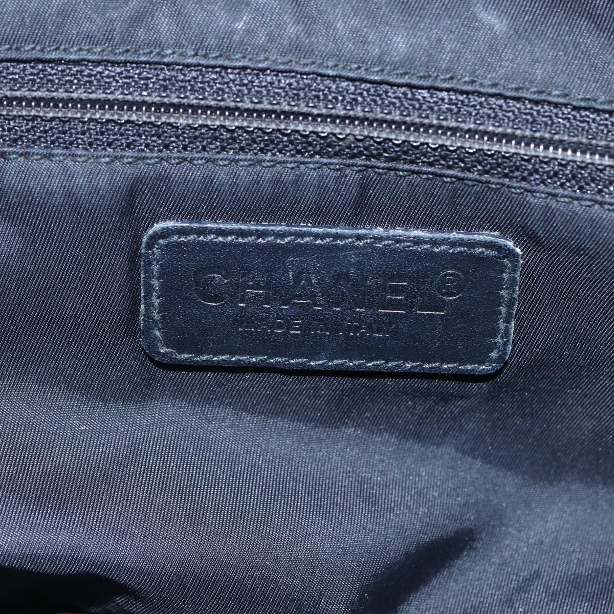CHANEL New Travel Line Hand Bag Nylon Black CC Auth BA6547