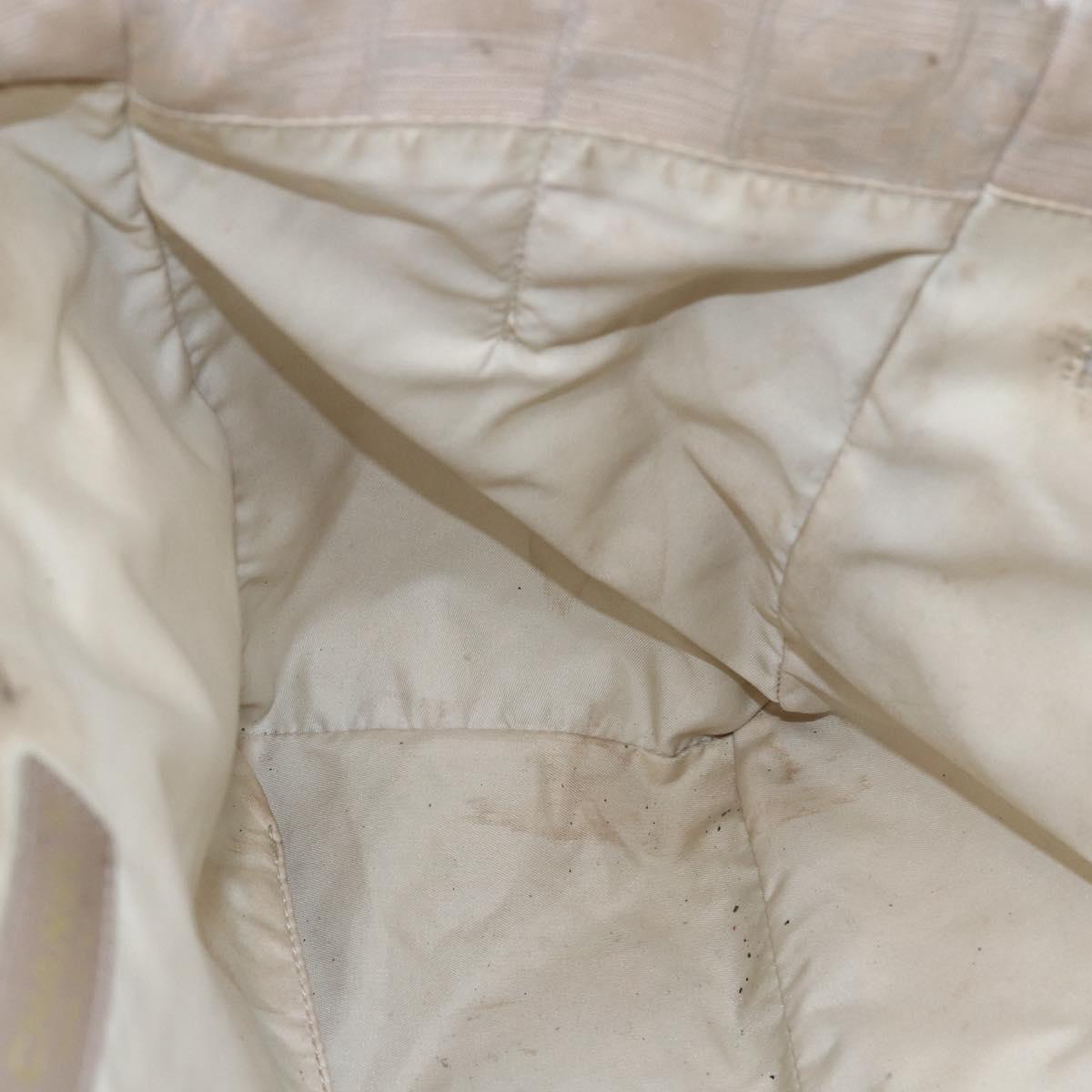 CHANEL New Travel Line Tote Bag Nylon Pink Silver CC Auth BA6548